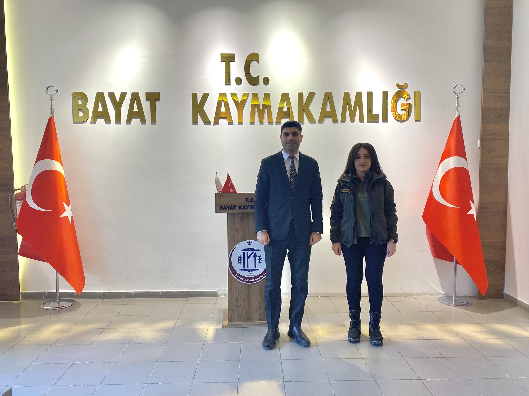 DKMP ŞEFİ SAHRA KARAKAŞ’TAN  BAYAT KAYMAKAMI ÖZTÜRK’E ZİYARET