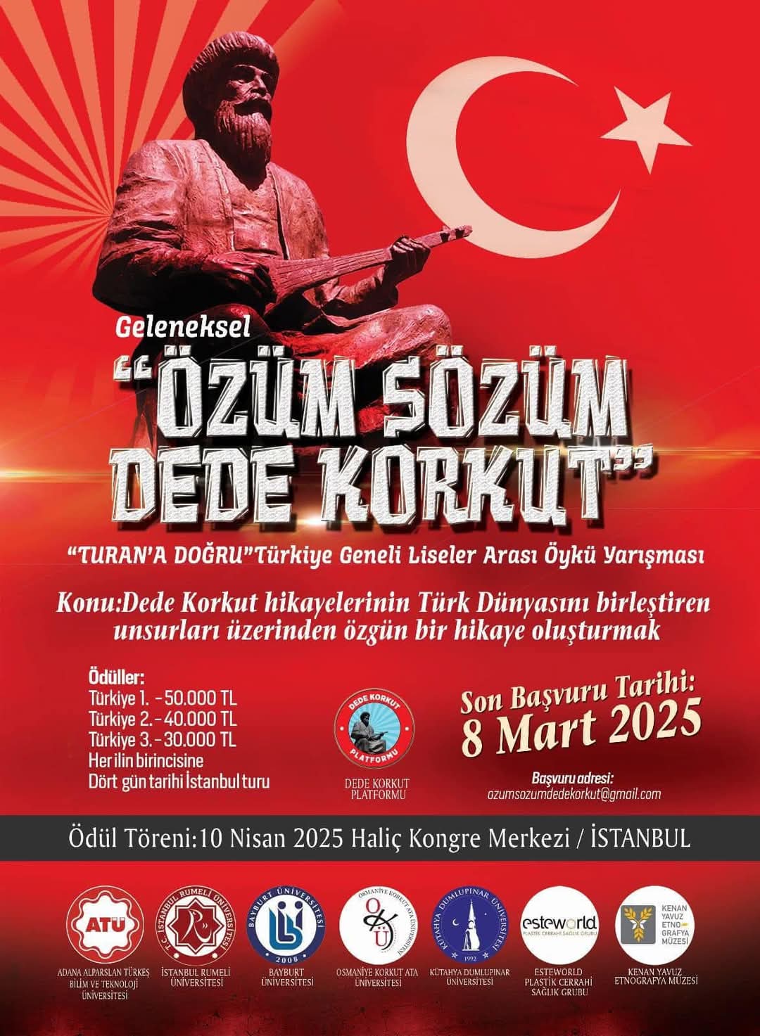 "Özüm Sözüm Dede Korkut"  Liseler Arası Öykü Yarışması Başvuruları Başladı
