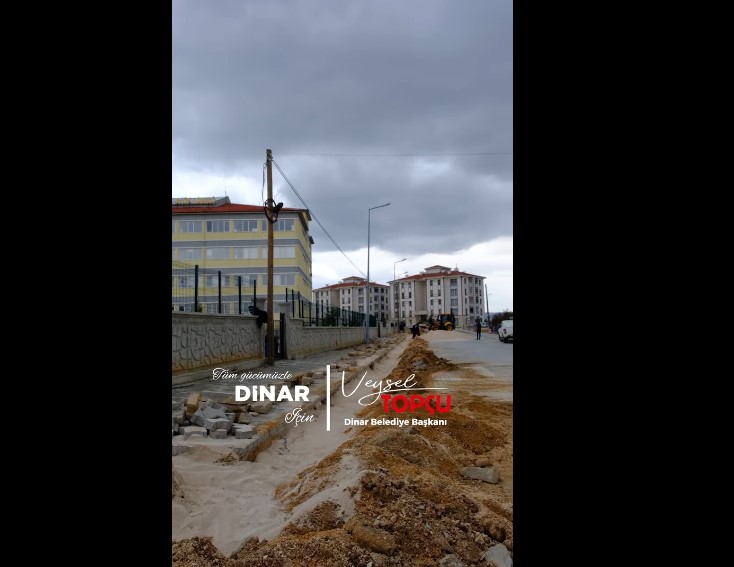 Dinar İlçesinde, Yol Genişletme Çalışmalarına Başlandı