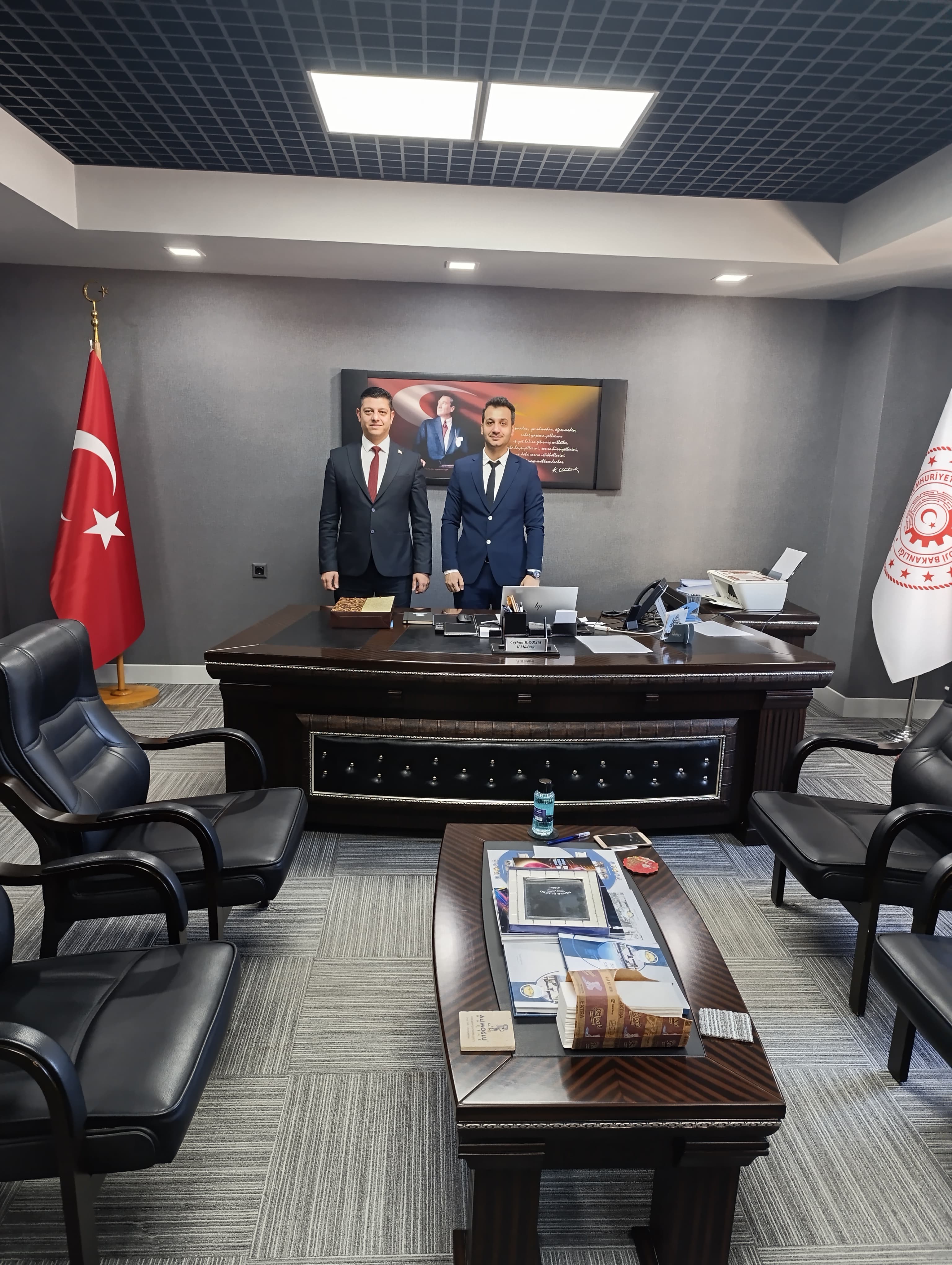 GÜNDEM TEKNOLOJİ VE SANAYİ OLDU  MÜDÜR KIL’DAN MÜDÜR BAYRAM’A ZİYARET