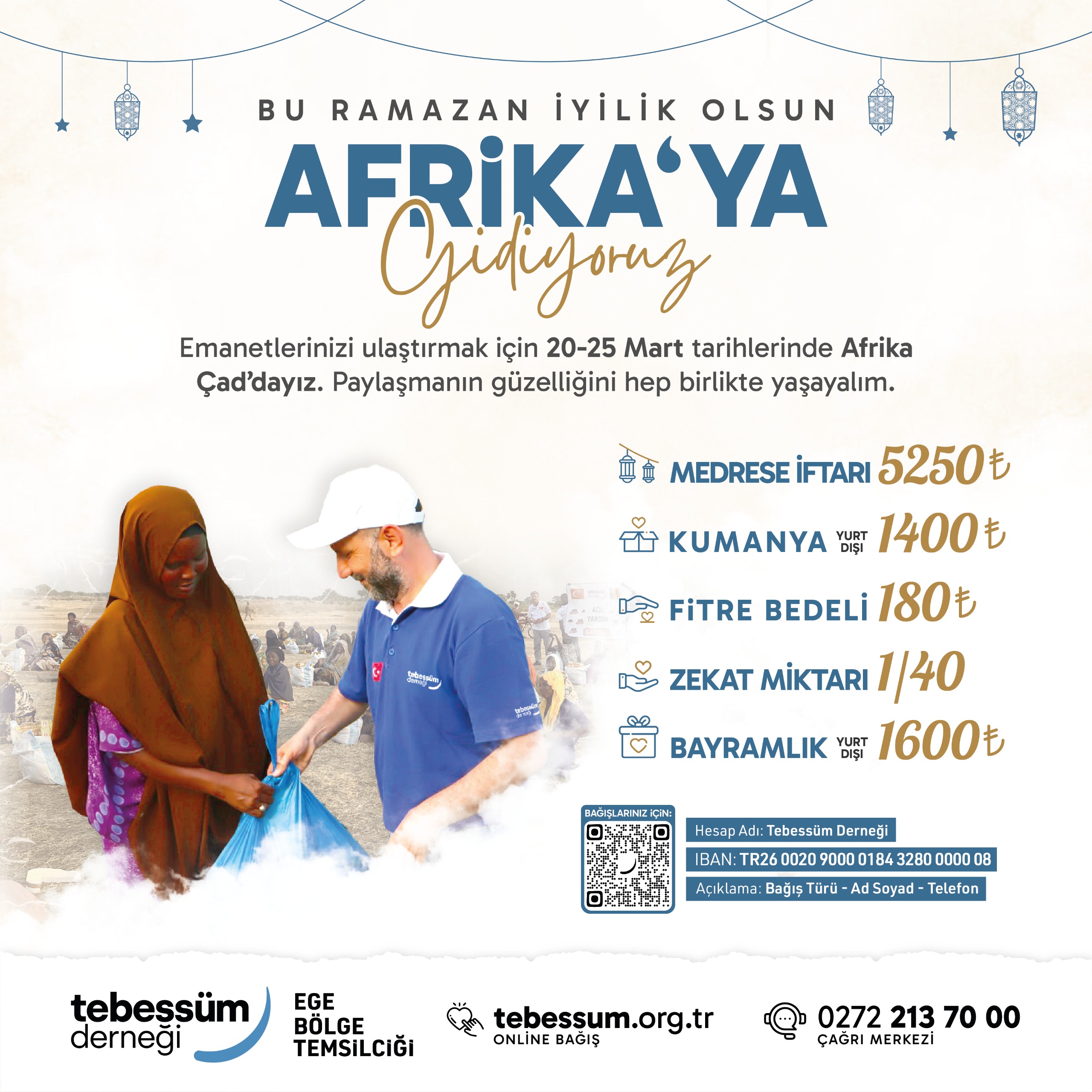 Tebessüm Derneği’nden Ramazan Boyunca İnsani Yardım Seferberliği!
