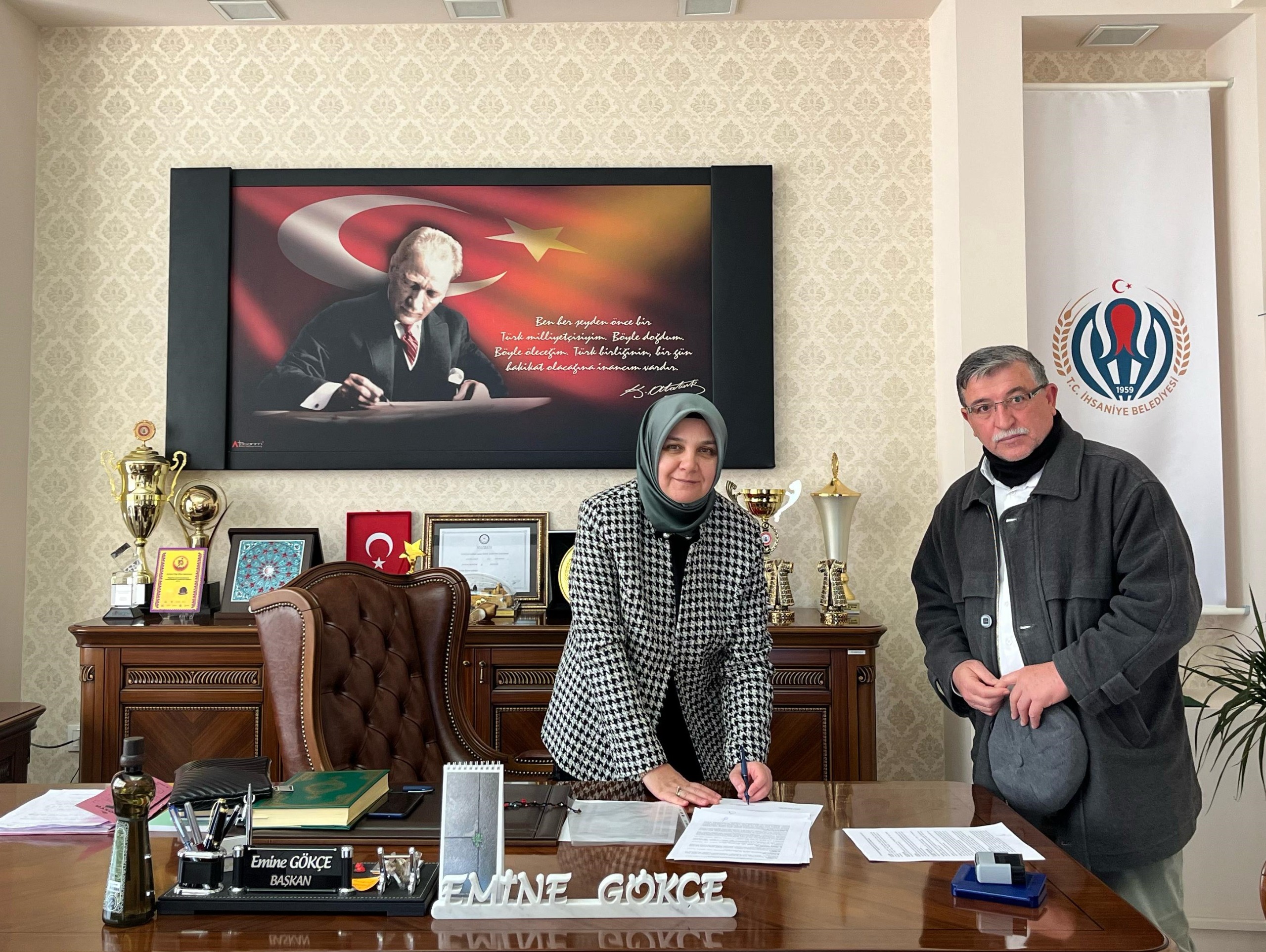 İHSANİYE’DE İÇME SUYU KAPASİTESİ ARTIRILIYOR  YENİ SU KUYUSU İÇİN PROTOKOL İMZALANDI
