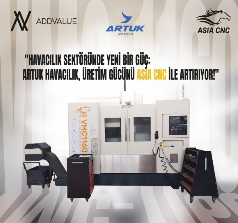 ARTUK HAVACILIK, ASİA CNC İLE ÜRETİM GÜCÜNÜ ARTIRIYOR