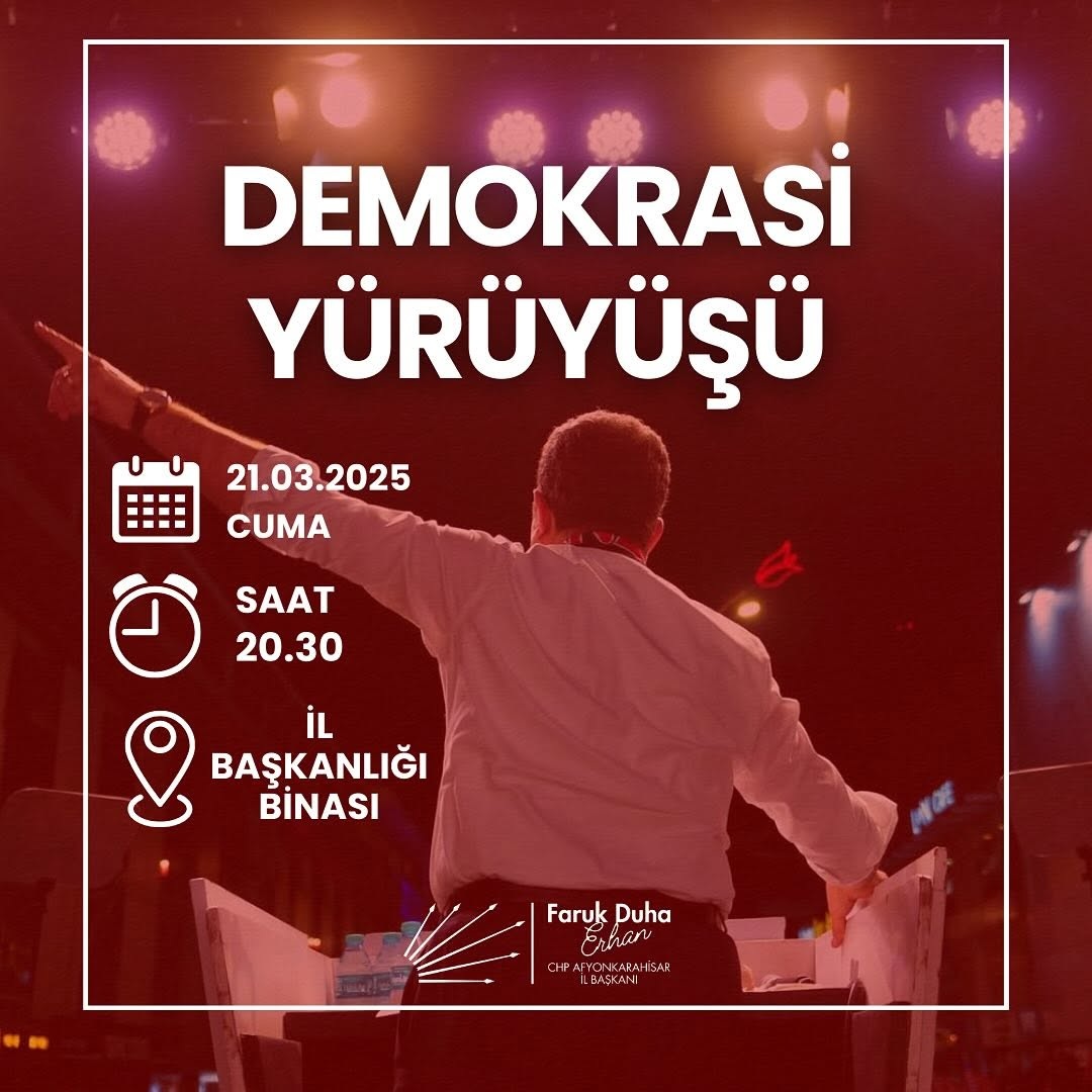 CHP Afyon’da Ekrem İmamoğlu’na Destek Yürüyüşü Düzenleyecek!