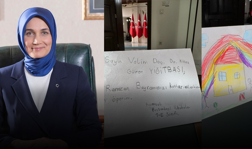 Vali Yiğitbaşı, Okuma Yazma Öğrenen Miniklerden Bayram Tebriği Aldı