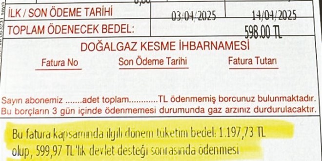 DOĞALGAZ FATURANIZDA DÜŞÜŞ OLDU MU?