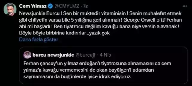 Cem Yılmaz'dan Sosyal Medya Eleştirilerine Sert Tepki "Ben Tiyatrocu Değilim, Kavuğu Bana Niye Versin?"