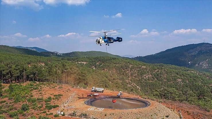 'Bu Havuz Yüzmek İçin Değil, Yangınla Mücadele İçin'  Bayat’ta Helikopter Destekli Yangın Havuzu Kuruldu