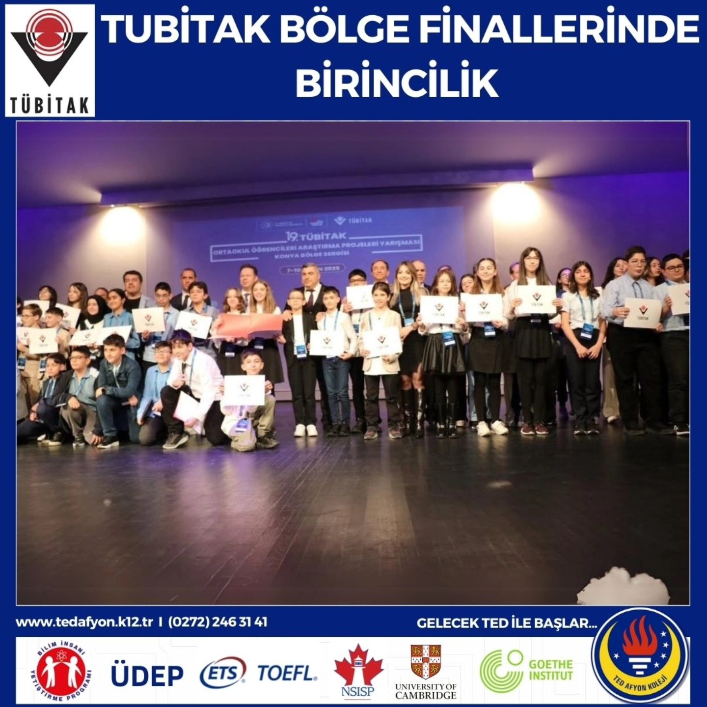 TED Afyon Koleji Öğrencilerinden TÜBİTAK Bölge Finalinde Büyük Başarı