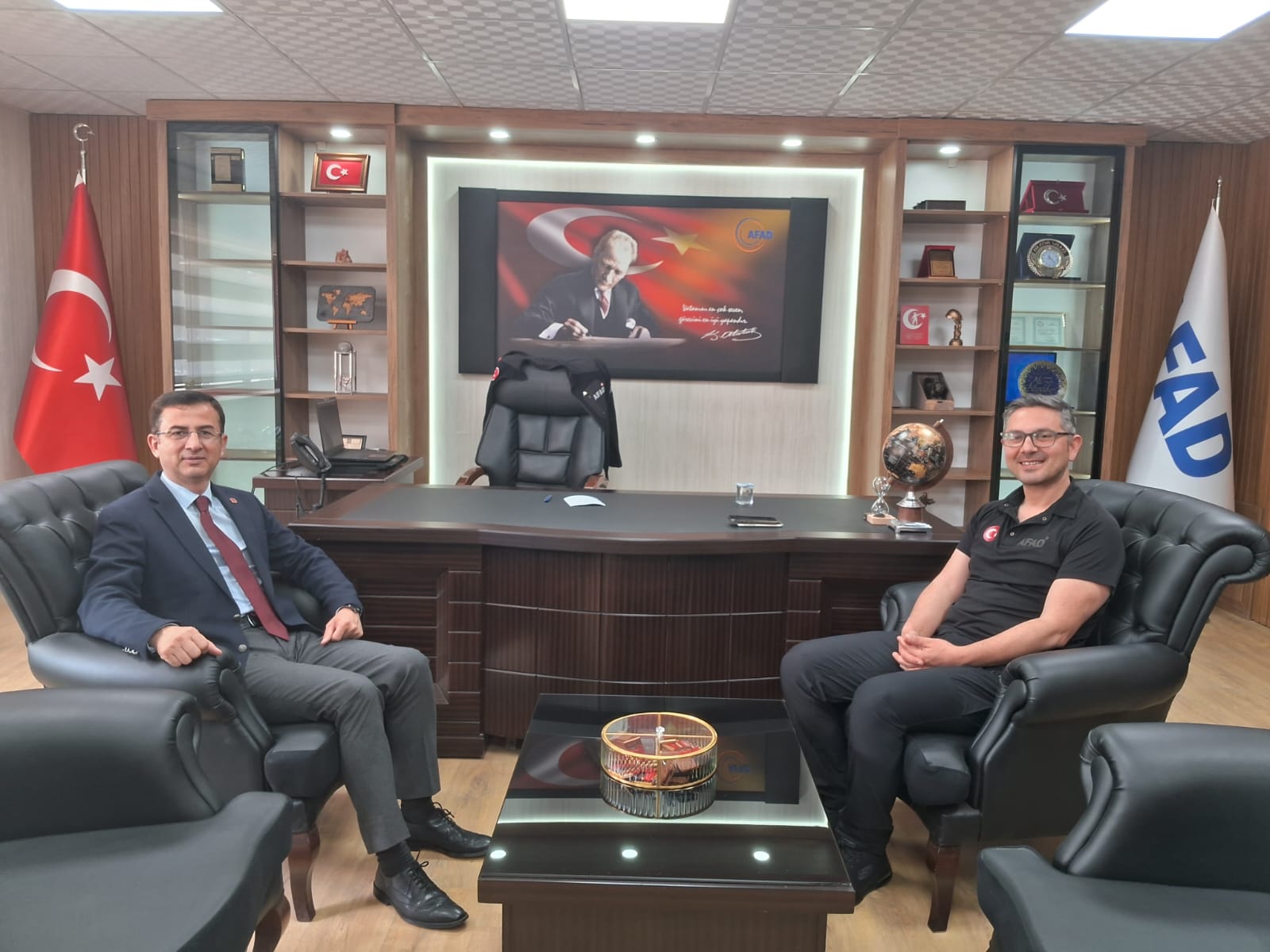 Çevre ve Şehircilik İl Müdürü Karayol’dan, AFAD İl Müdürü Altındal’a hayırlı olsun ziyareti