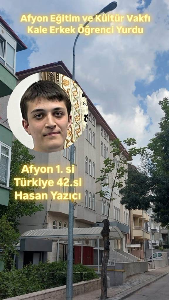 AFYON KALE YURDU ÖĞRENCİSİ HASAN YAZICI’DAN UMRE ÖDÜLLÜ BAŞARI