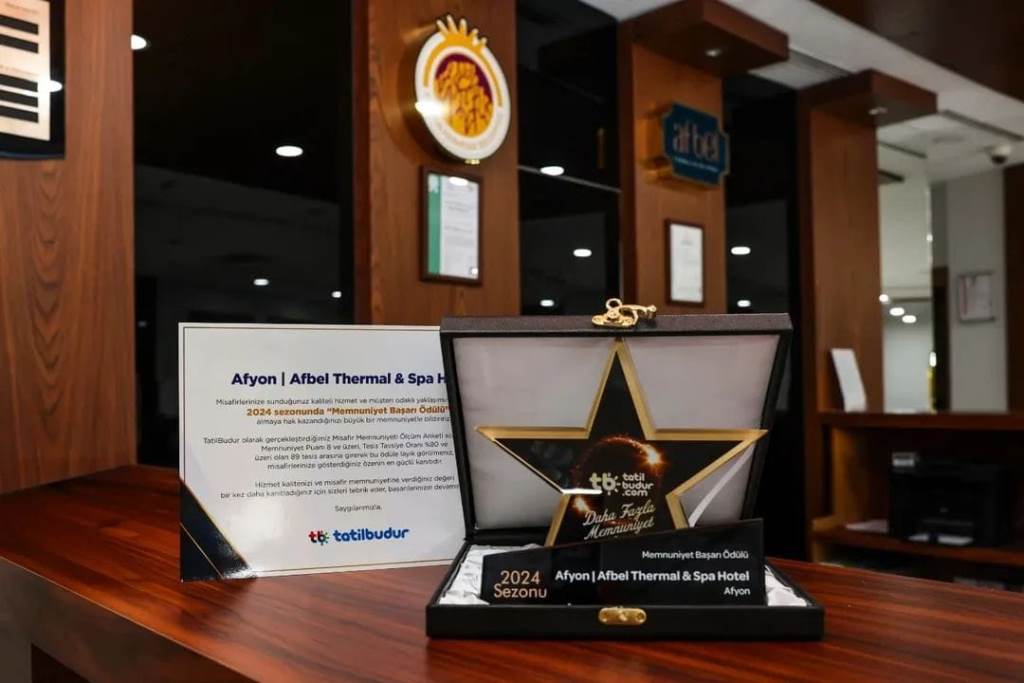 AFBEL TERMAL & SPA OTEL'E “MEMNUNİYET BAŞARI ÖDÜLÜ”