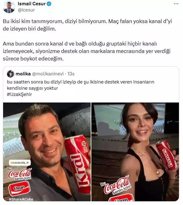 Uzak Şehir Oyuncularının Reklam Paylaşımı Tepki Çekti!