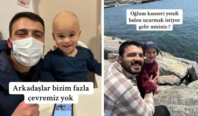 Kanseri Yenen Minik Ali Asaf İçin Binlerce Balon Gökyüzüne Bırakıld