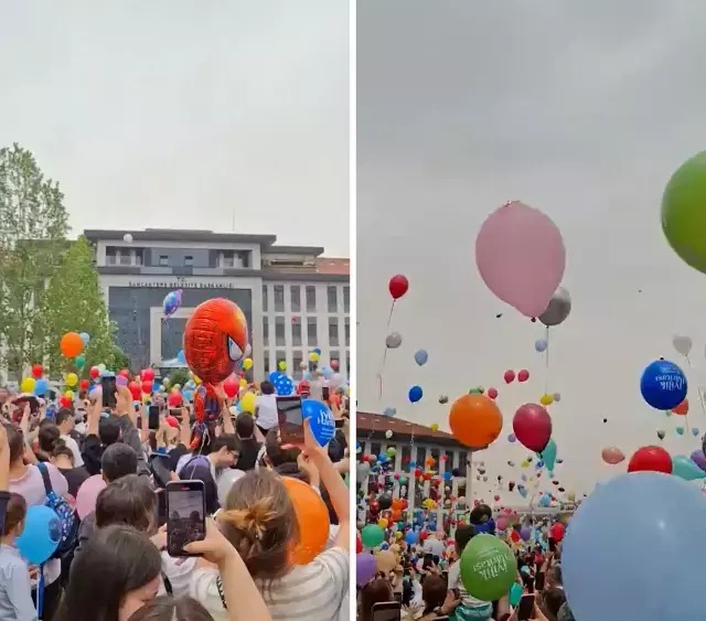 Kanseri Yenen Minik Ali Asaf İçin Binlerce Balon Gökyüzüne Bırakıld