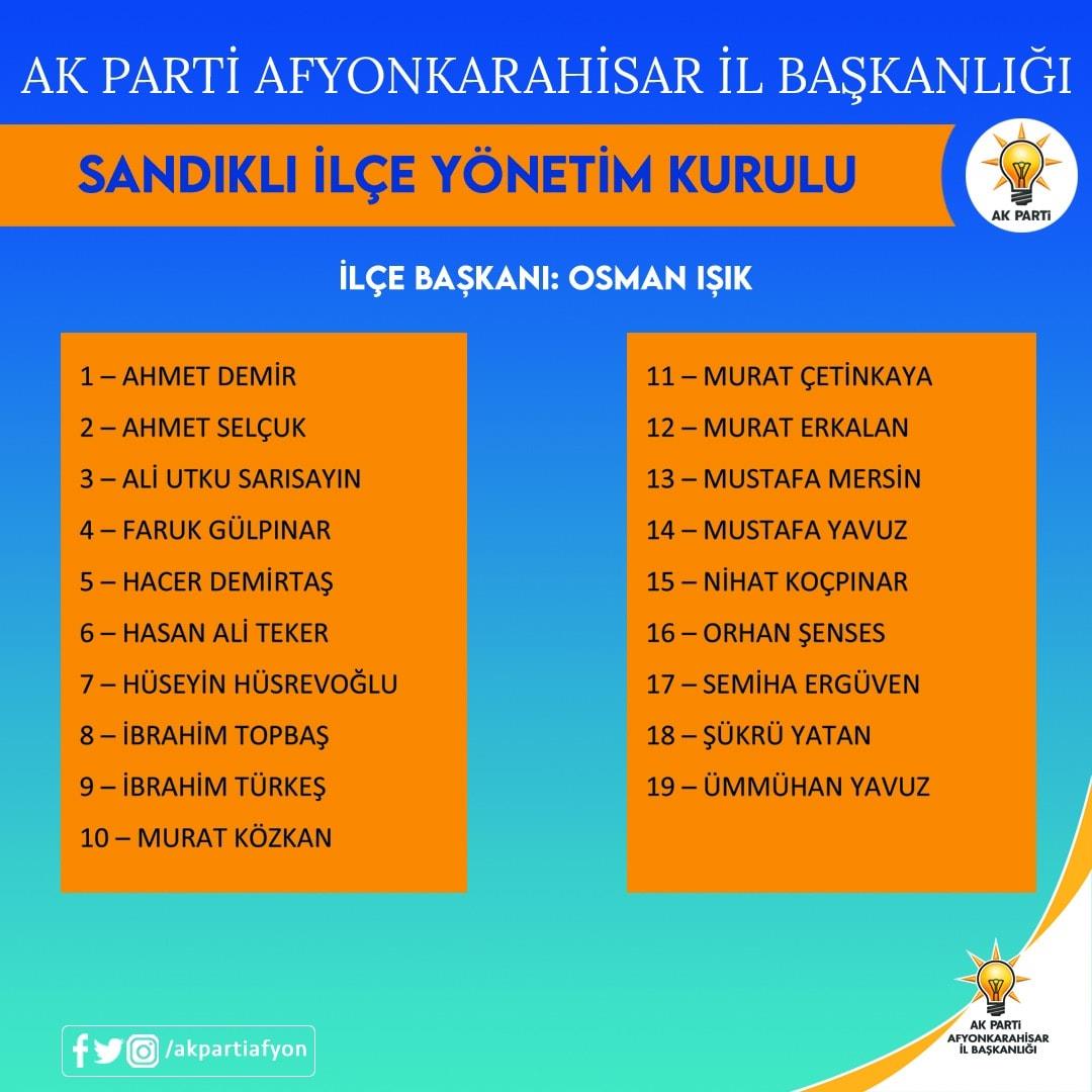 AK PARTİ’DE 7 İLÇENİN YÖNETİM KURULU BELLİ OLDU