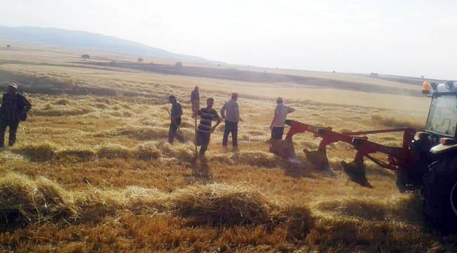 BUĞDAY TARLASINDA YANGIN ÇIKTI
