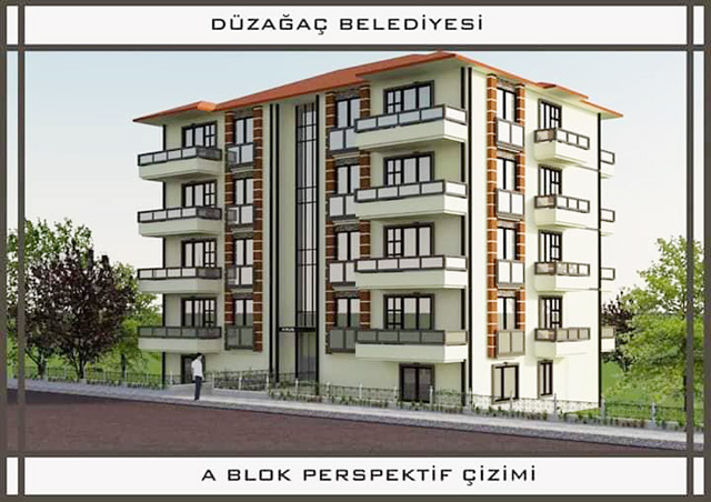 DÜZAĞAÇ BELEDİYESİ KONUT İHALESİNİ GERÇEKLEŞTİRDİ