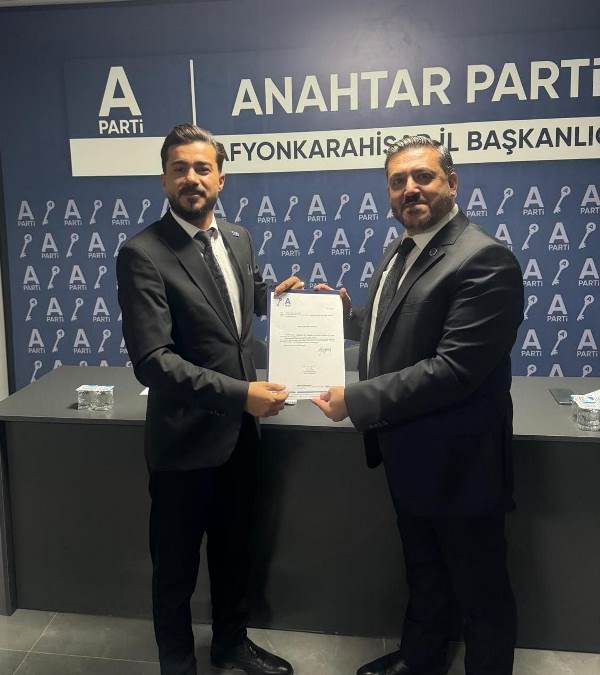 Anahtar Parti Bolvadin İlçe Başkanı Mazbatasını Aldı