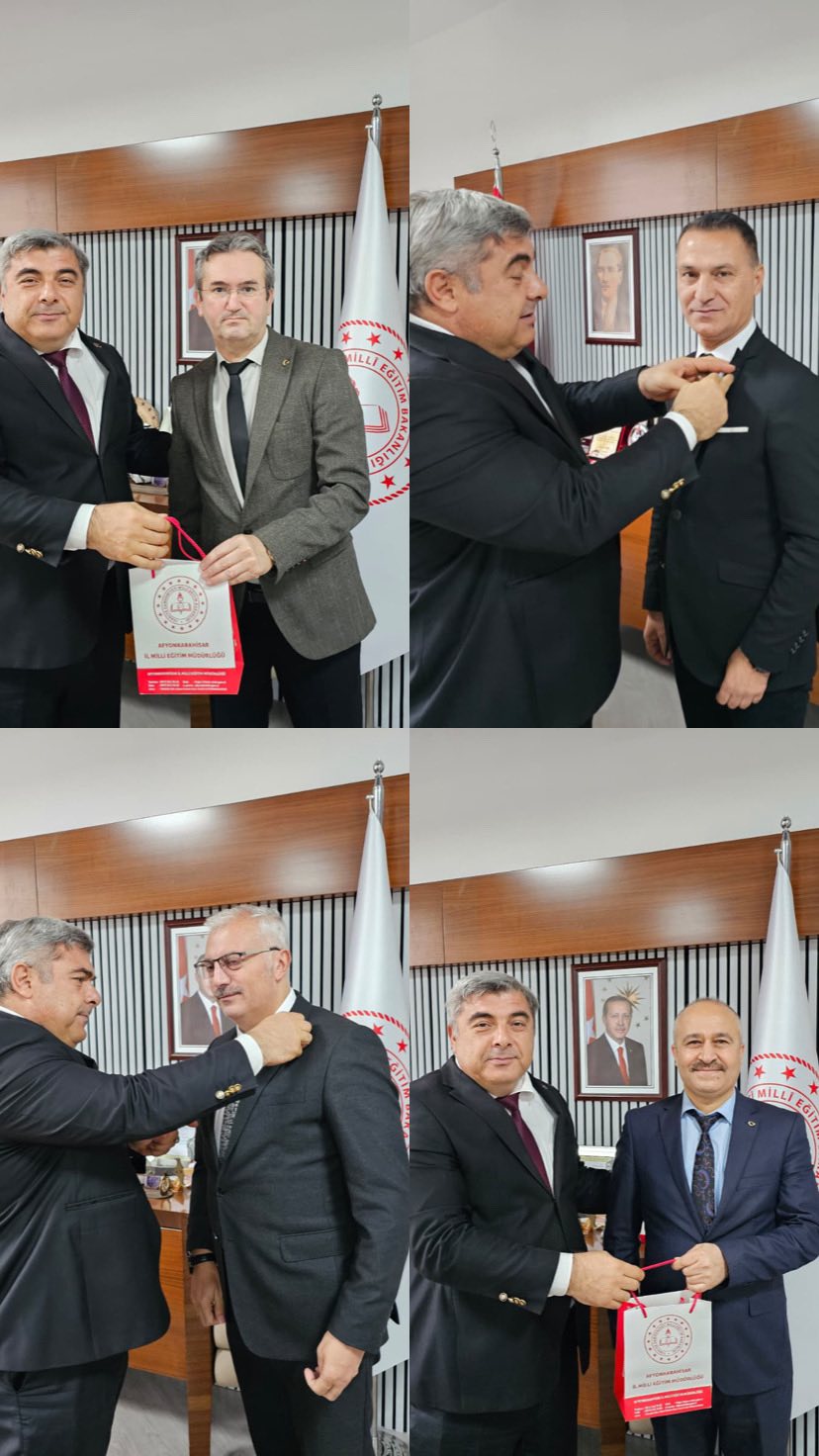 Müdür Sünnetci, İdarecilere Türk Bayrağı Rozeti Taktı