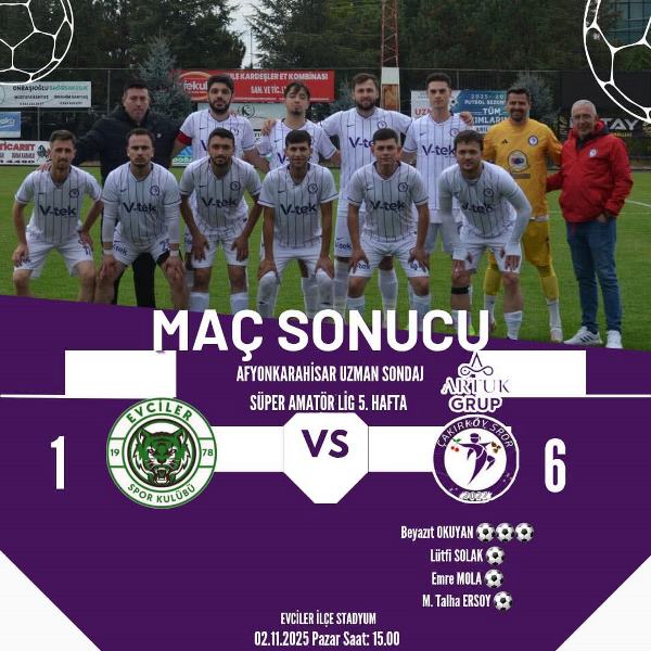Artuk Grup Çakırköyspor’dan Evciler’de Gol Şov: 6-1!