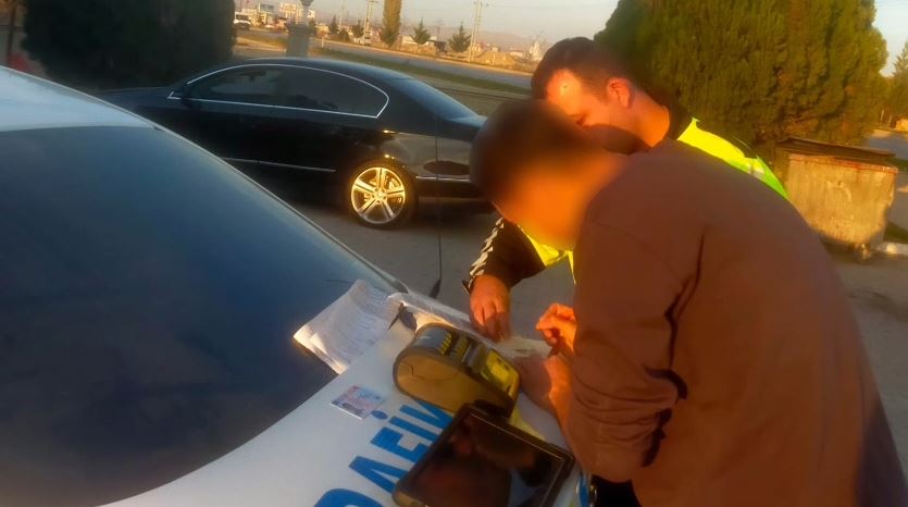 Afyonkarahisar'da Drone'lu Kırmızı Işık Denetimi