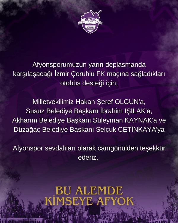 Afyok, Afyonspor’u Yalnız Bırakmadı