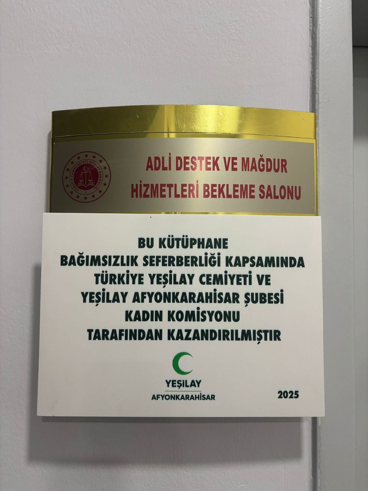 Afyonkarahisar Adliyesi’ne Çocuk Bekleme ve Oyun Odası Kütüphanesi Kuruldu
