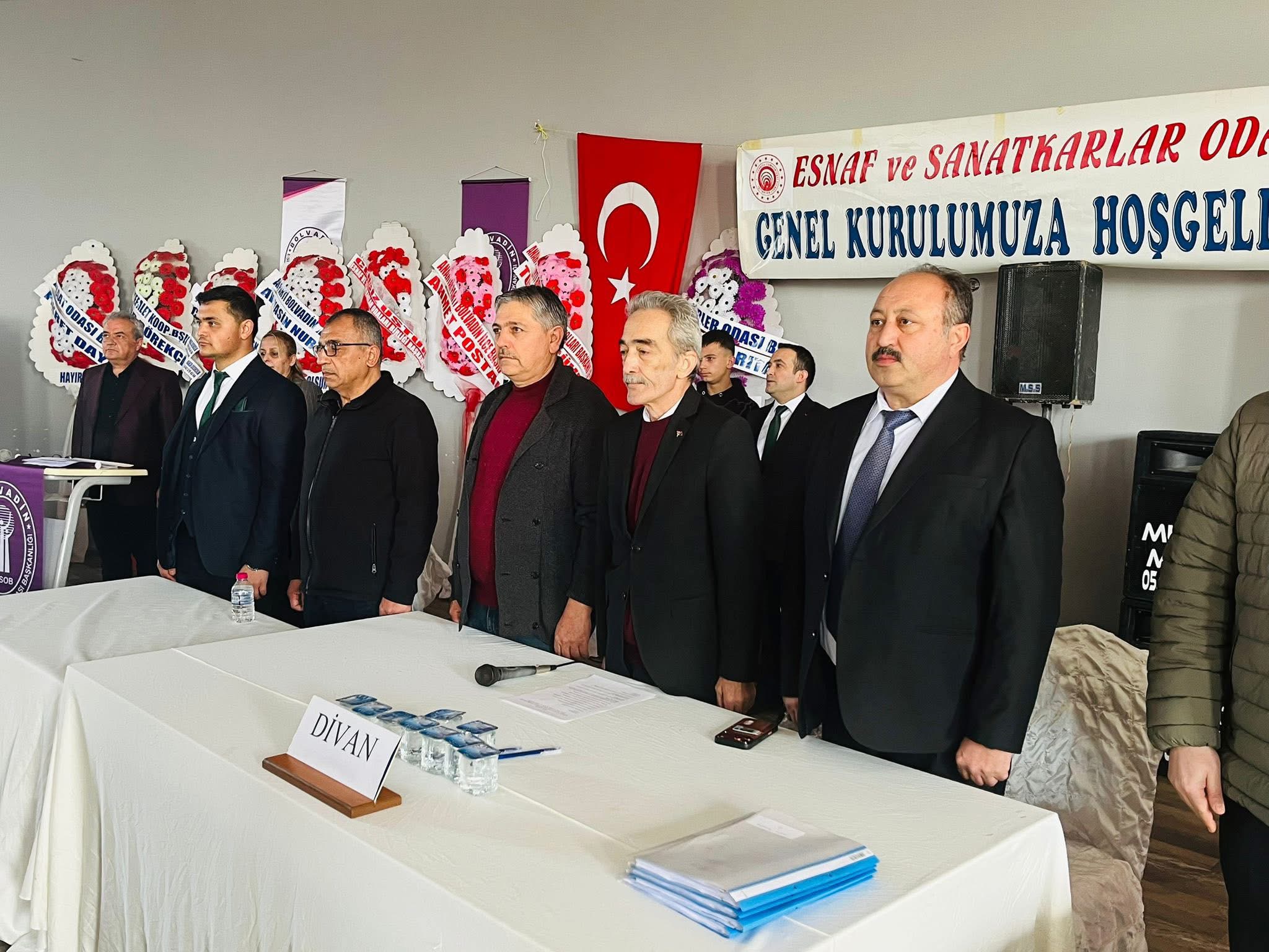 Bolvadin Esnaf ve Sanatkarlar Odasında İbrahim Çürük Güven Tazeledi