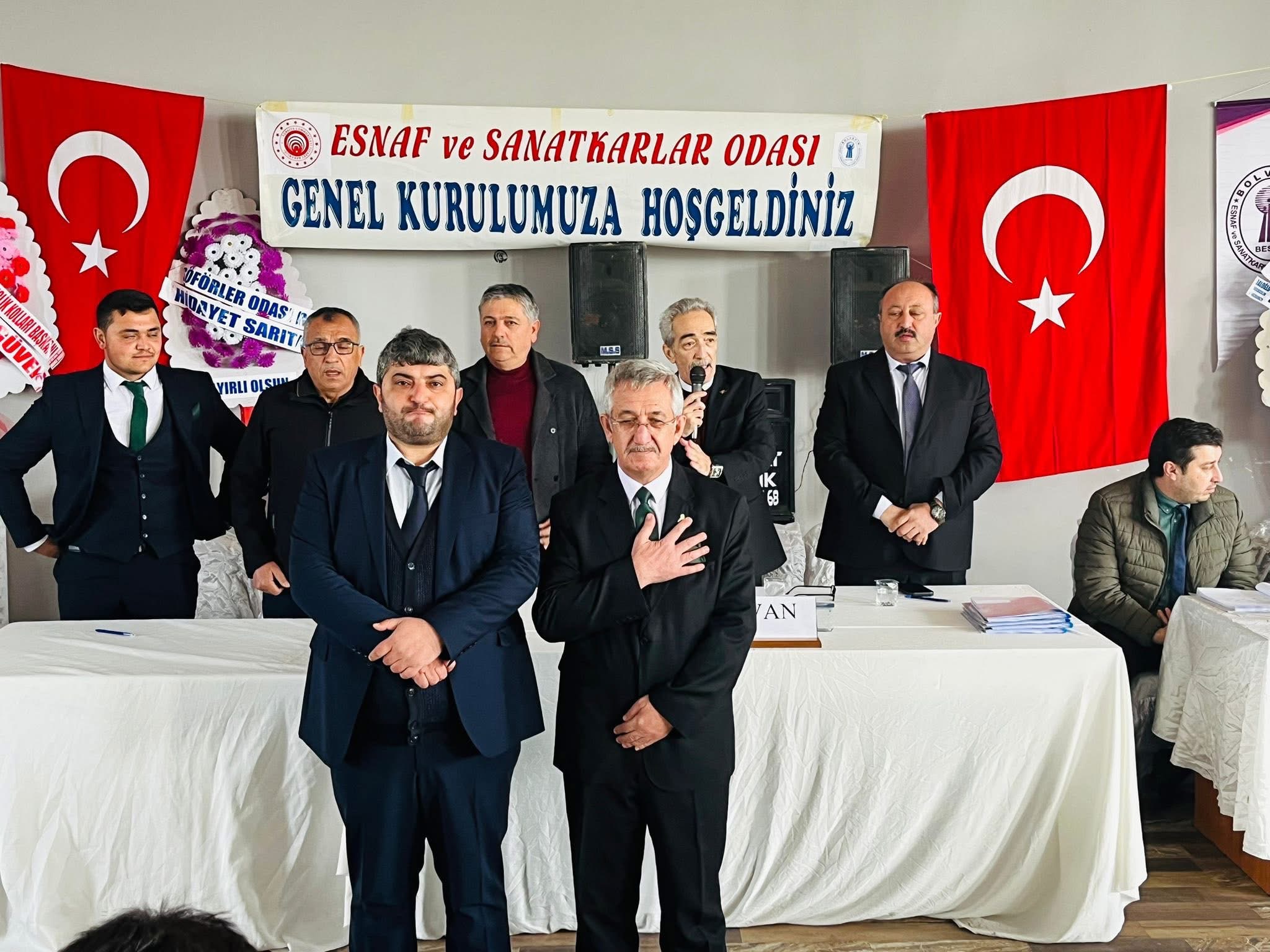 Bolvadin Esnaf ve Sanatkarlar Odasında İbrahim Çürük Güven Tazeledi