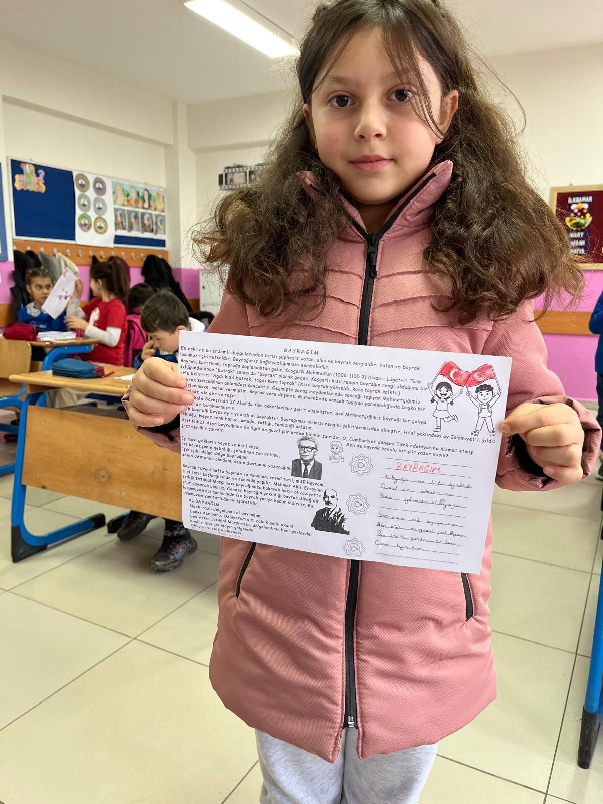 Kızıldağ İlkokulu’nda Bayrak Sevgisi Etkinliği