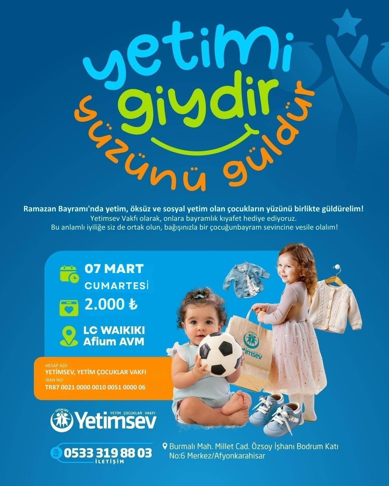 Yetimsev Vakfı’ndan Ramazan’da Anlamlı Dayanışma