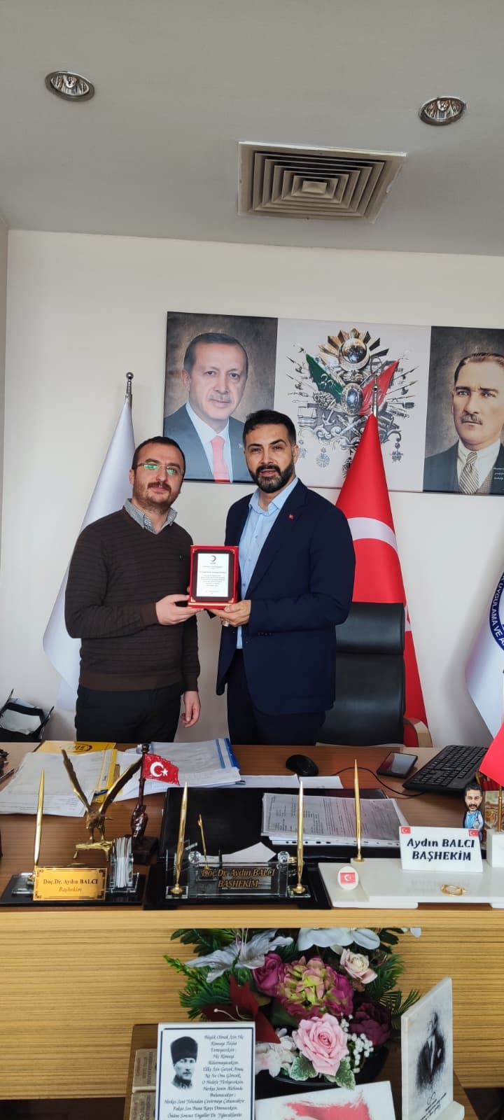 Kızılay Heyetinden Başhekim Balcı’ya Teşekkür Ziyareti