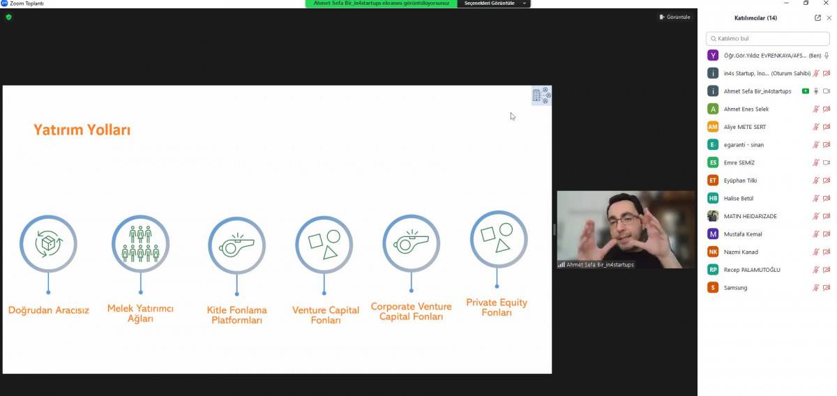 Zafer Teknopark’tan Girişimcilere Özel “Startup Yatırım Mantığı” Paneli