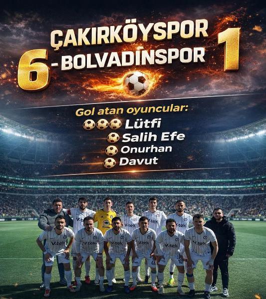 Artuk Grup Çakırköyspor’dan Bolvadinspor’a Yarım Düzine Gol!