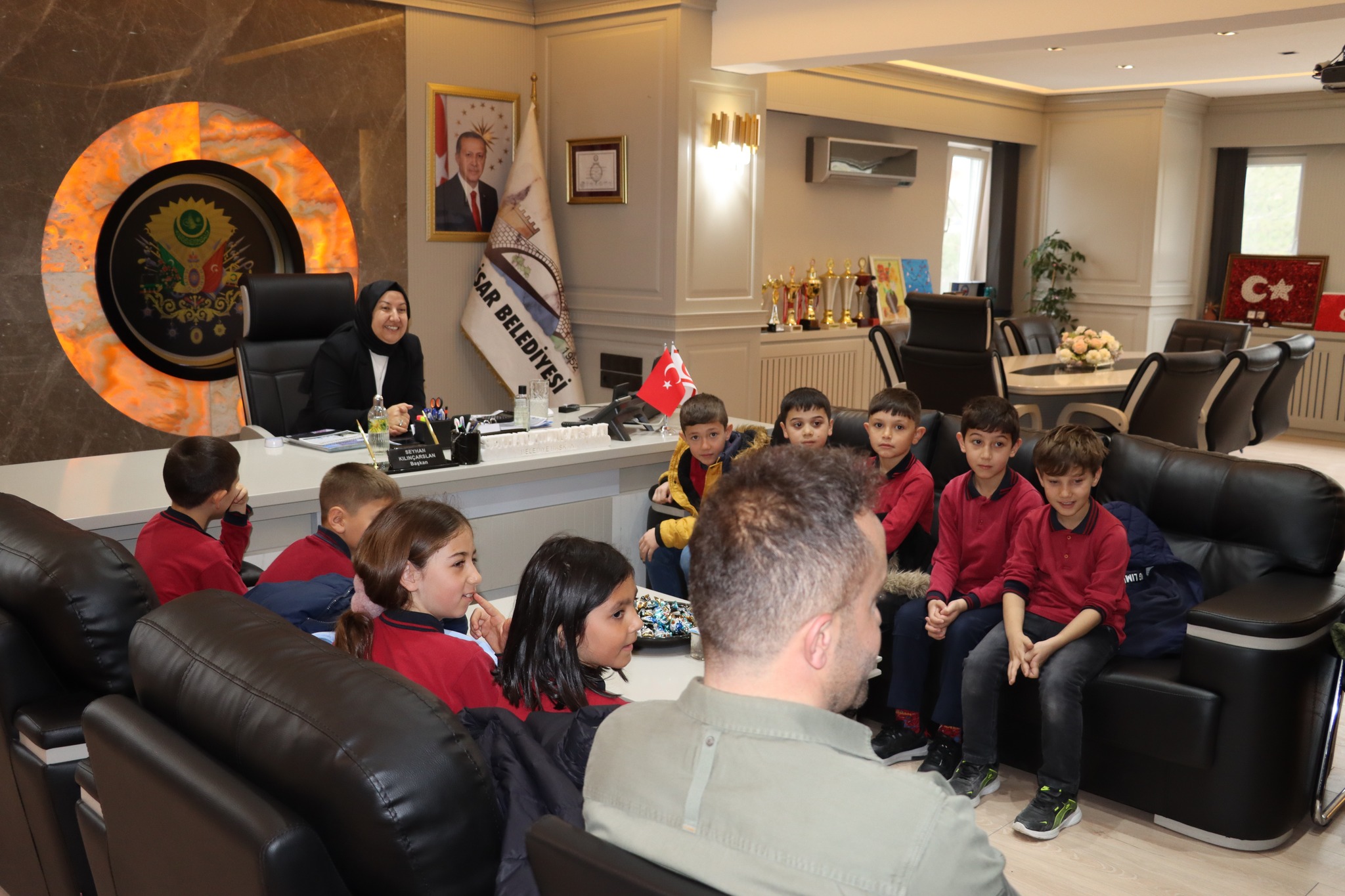 Minik Öğrencilerden, Başkan Seyhan Kılınçarslan’a Ziyaret