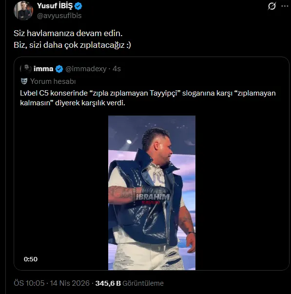 AK Parti’den Lvbel C5 Konserine Tepki: "Siz Havlamaya Devam Edin!"