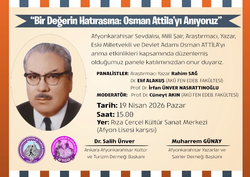 Afyon’da Milli Şair Osman Attila’ya Vefa!