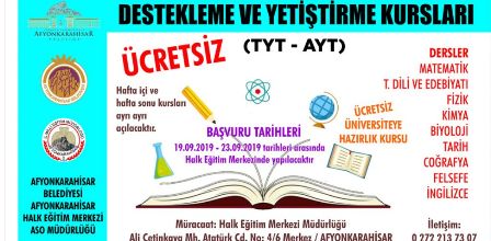 Üniversite Hazırlık Kursları İçin Müracaatlar Başladı