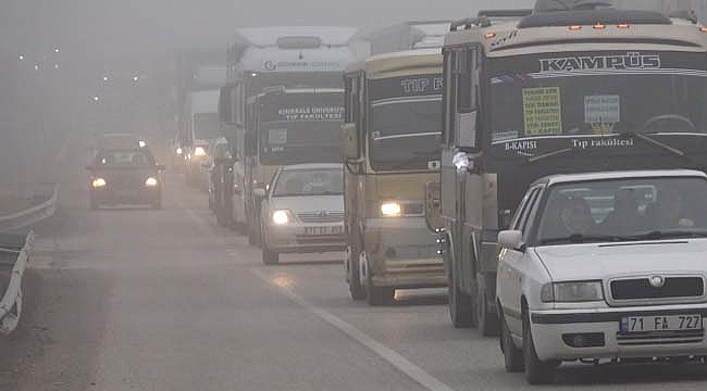 43 ilin geçiş güzergahında yoğun sis