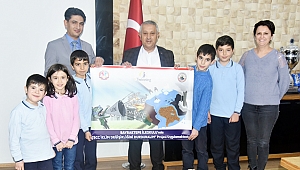 BAYRAKTEPE İLKOKULU'NDAN BAŞKAN ZEYBEK'E ZİYARET