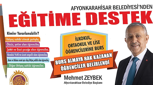 EĞİTİM BURSU ALMAYA HAK KAZANAN ÖĞRENCİLER BELİRLENDİ
