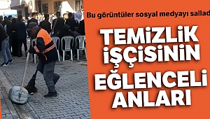 Mersinli temizlik işçisi sosyal medyayı salladı