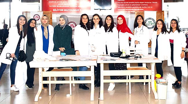 Öğrenciler şeker ve tansiyon ölçümü yaptı