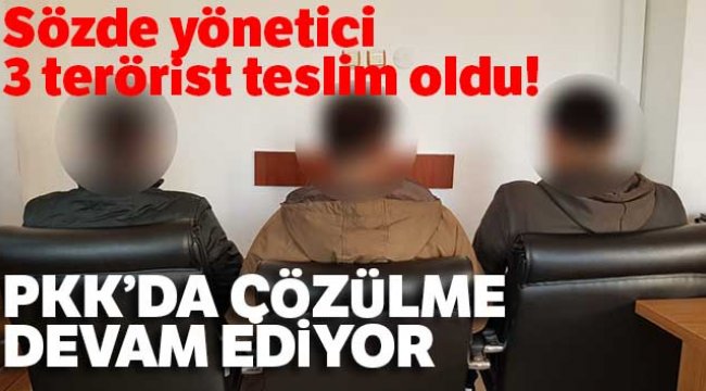 PKK&#039;da sözde yönetici 3 terörist teslim oldu!