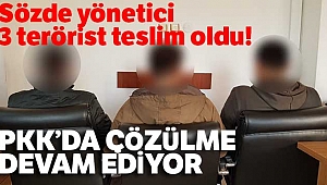 PKK'da sözde yönetici 3 terörist teslim oldu!