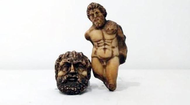 SAHTE HEYKEL ELE GEÇİRİLDİ