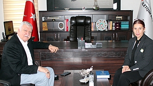 TÜMMER BAŞKANI’NDAN MÜNİRE BURCU’YA ZİYARET