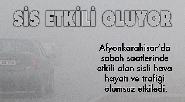 AFYONKARAHİSAR'DA SİS ETKİLİ OLUYOR