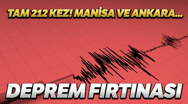 Ankara'da 10 Manisa'da 212 artçı deprem